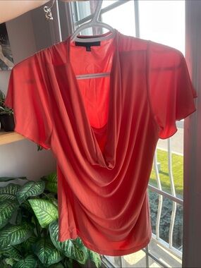 Jones|Wear Coral Sleeveless Cowl Neck Top